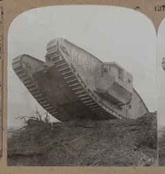 Our monster tanks break down the belts of barbed wire and completely surprise the Hun at Cambrai, 1914-18